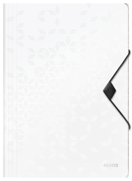 Image LEITZ Eckspannermappe WOW, DIN A4, PP, weiß-metallic laminierte Oberfläche, Obe