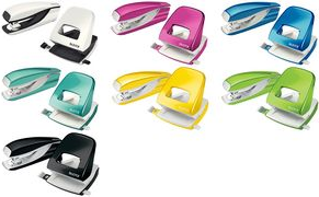 Image LEITZ Heftgerät- und Locher-Set Nexxt WOW, gelb-metallic in Blisterverpackung, 
