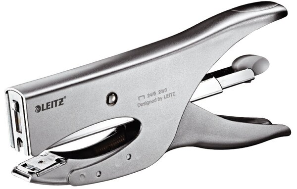 Image LEITZ Heftzange 5549, Heftleistung: 40 Blatt, matt-silber Große Heftzange, Enle