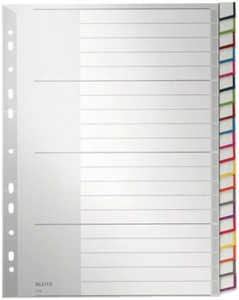 Image LEITZ Kunststoff-Register, blanko, A4 Überbreite, 20-teilig - für den Markt: D 