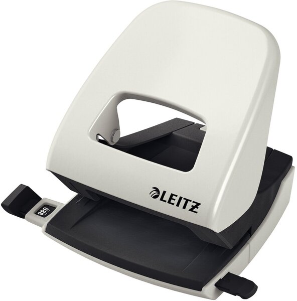 Image LEITZ Locher Nexxt 5008, Stanzleistung: 30 Blatt, grau aus Metall, mit Anschlag
