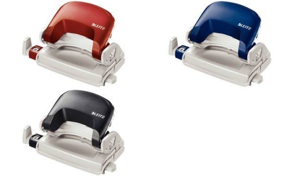 Image LEITZ Locher Nexxt 5058, Stanzleistung: 10 Blatt, rot Unterteil aus Metall, Kun