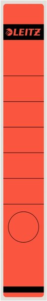 Image LEITZ Ordnerrücken-Etikett, 39 x 285 mm, lang, schmal, rot passend für LEITZ St