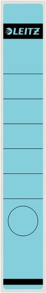 Image LEITZ Ordnerrücken-Etikett, 39 x 285 mm, lang, schmal, blau passend für LEITZ S