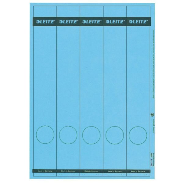 Image LEITZ Ordnerrücken-Etikett, 39 x 285 mm, lang, schmal, blau passend für LEITZ S