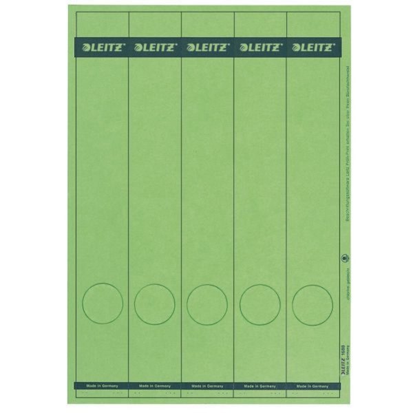 Image LEITZ Ordnerrücken-Etikett, 39 x 285 mm, lang, schmal, grün passend für LEITZ S