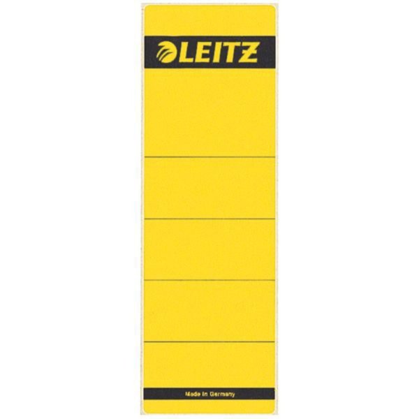 Image LEITZ Ordnerrücken-Etikett, 61 x 192 mm, kurz, breit, gelb passend für LEITZ St