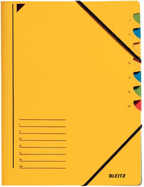 Image LEITZ Ordnungsmappe, DIN A4, Karton, 7 Fächer, gelb Colorspankarton 450 g-qm, F
