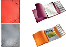 Image LEITZ Ordnungsmappe Urban Chic, DIN A4, PP, 6 Fächer, grau Duo-Optik, mit Muste