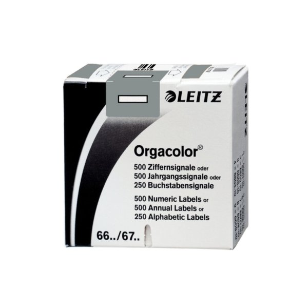 Image LEITZ Orgacolor - Grau - Abgerundetes Rechteck - 30 x 23 mm - 73 x 73 x 30 mm (