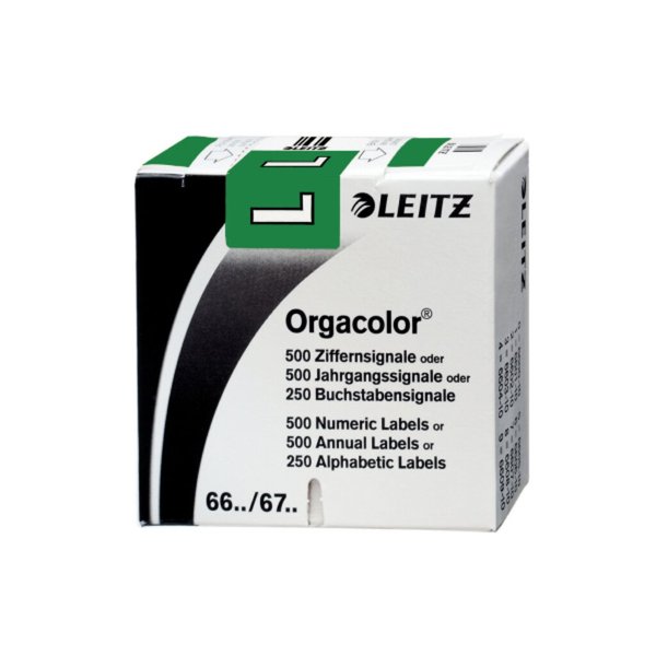 Image LEITZ Orgacolor - Grün - Abgerundetes Rechteck - 30 x 23 mm - 73 x 73 x 30 mm (