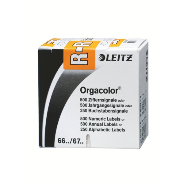 Image LEITZ Orgacolor - Orange - Abgerundetes Rechteck - 30 x 23 mm - 73 x 73 x 30 mm