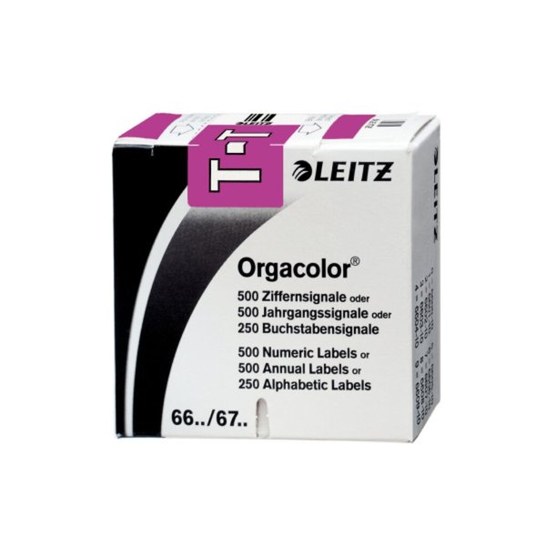 Image LEITZ Orgacolor - Violett - Abgerundetes Rechteck - 30 x 23 mm - 73 x 73 x 30 m