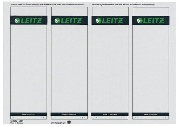 Image LEITZ PC-beschriftbare Rückenschilder für Qualitäts-Ordner 180° - Standard- und