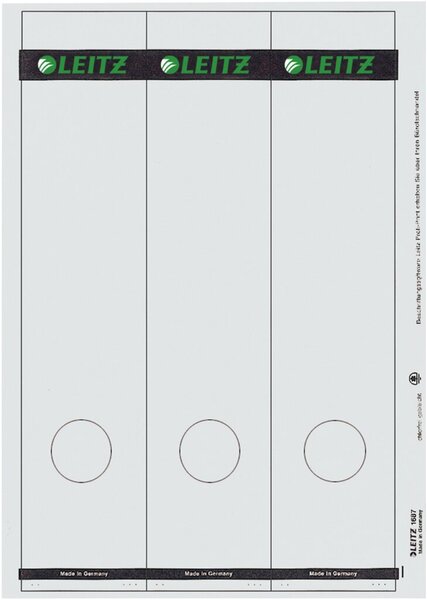 Image LEITZ PC-beschriftbare Rückenschilder für Qualitäts-Ordner 180° - Standard- und