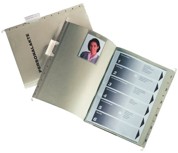 Image LEITZ Personalakte-Personal-Hängemappe, 5 Fächer, grau - für den Markt: D - L -