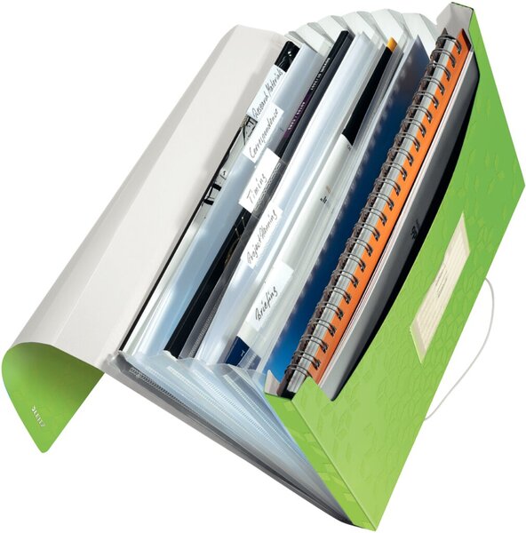 Image LEITZ Projektmappe WOW, A4, PP, 6 Fächer, grün-metallic 5 Fächer mit Beschriftu
