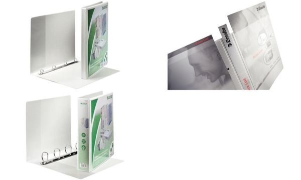 Image LEITZ Präsentations-Ringbuch, A4 Überbreite, weiß, 4 D-Ring Mechanik, Rückenbre