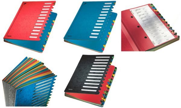 Image LEITZ Pultordner Deskorganizer Color, A4, 1-12, blau 12 Fächer, Fächerblock aus