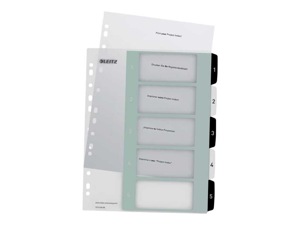 Image LEITZ Register 12130000 DIN A4 1-5 schwarz (12130000)