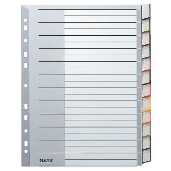 Image LEITZ Register Blanko - Plastik - Grau - Weiß - Pappe - Leer - A4 (1274-00-00)
