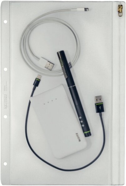 Image LEITZ Reißverschlusstasche, DIN A4, PVC, genarbt, 0,20 mm Außenseite mit Gleitv