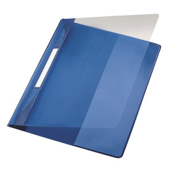 Image LEITZ Schnellhefter Exquisit, DIN A4 Überbreite, PVC, blau PVC-Hartfolie, Vorde