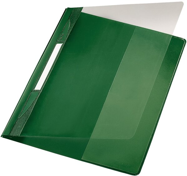 Image LEITZ Schnellhefter Exquisit, DIN A4 Überbreite, PVC, grün PVC-Hartfolie, Vorde