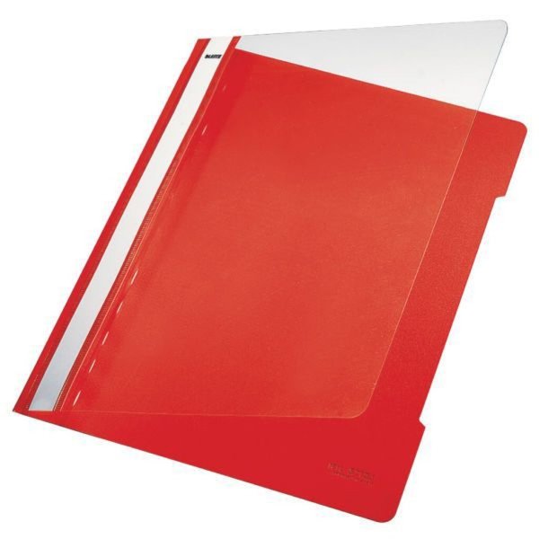 Image LEITZ Schnellhefter Standard, DIN A4, PVC, rot aus PVC-Hartfolie, Vorderdeckel 