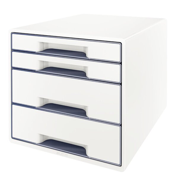 Image LEITZ Schubladenbox WOW Cube 5213 5213-20-01 Weiß 4 x DIN A4 Anzahl der Schubfä