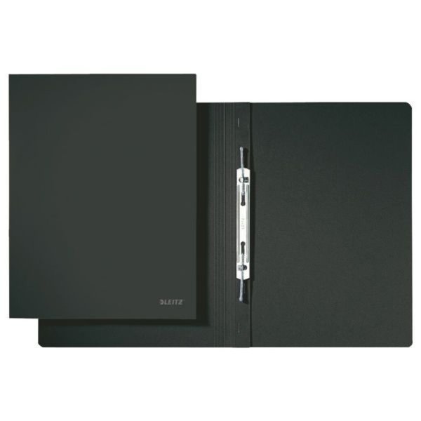 Image LEITZ Spiralhefter, DIN A4, Colorspankarton, schwarz 320 g/qm, mit Spiralmechan