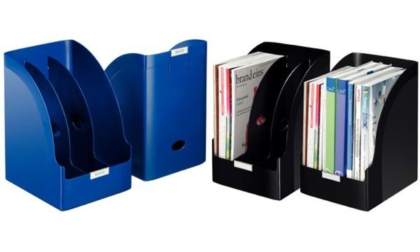 Image LEITZ Stehsammler Plus Jumbo, DIN A4, Polystyrol, blau Fassungsvermögen: 205 mm