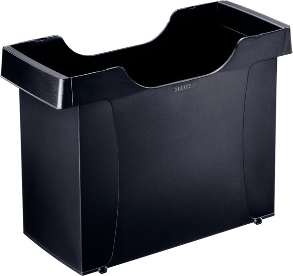Image LEITZ Uni Hängemappen-Box Plus, schwarz aus Polystyrol, stapelbar, niedrige Vor