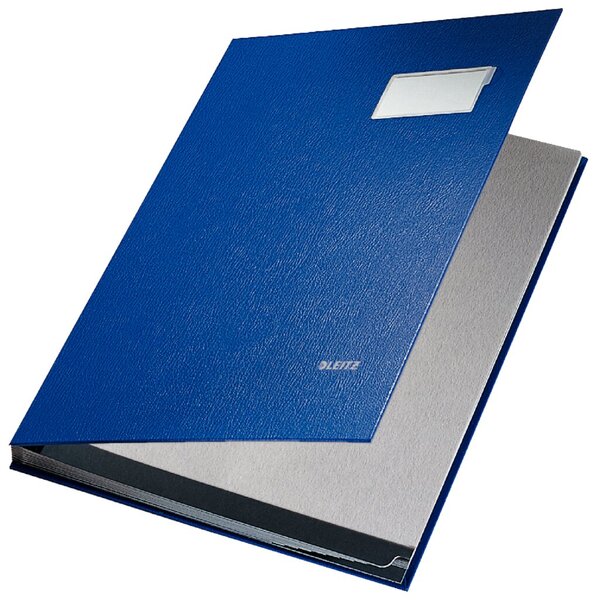 Image LEITZ Unterschriftenmappe, PP-Überzug, 10 Fächer, blau DIN A4, Fächerblock aus 