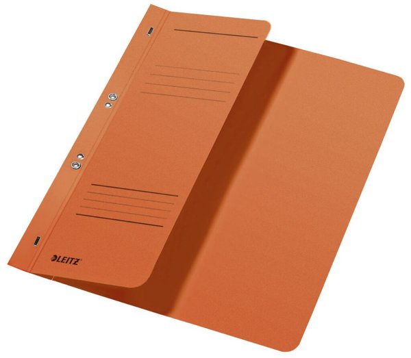 Image LEITZ Ösenhefter, DIN A4, Manilakarton, orange, kauf- männische Heftung, 250 g/