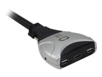 Image LEVEL ONE LevelOne Cable KVM Switch, 2 Ports, HDMI, USB