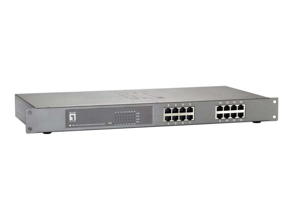 Image LEVEL ONE LevelOne FEP-1612W380 16-Port Fast Ethernet PoE Switch
