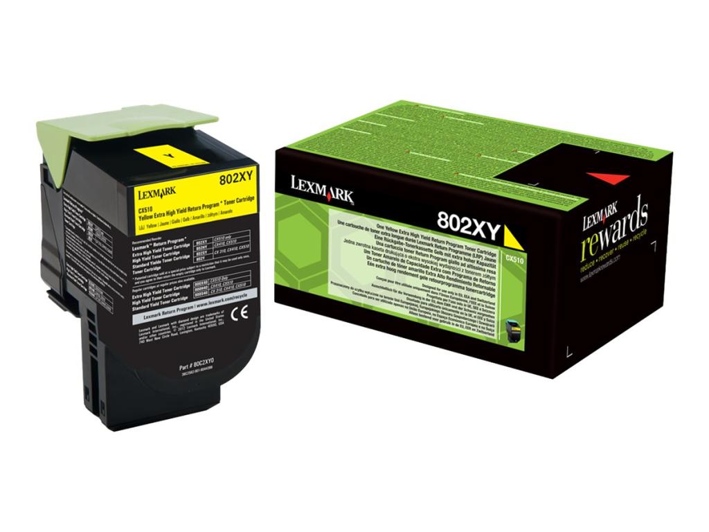 Image LEXMARK 802XY Besonders hohe Ergiebigkeit Gelb Tonerpatrone LCCP, LRP