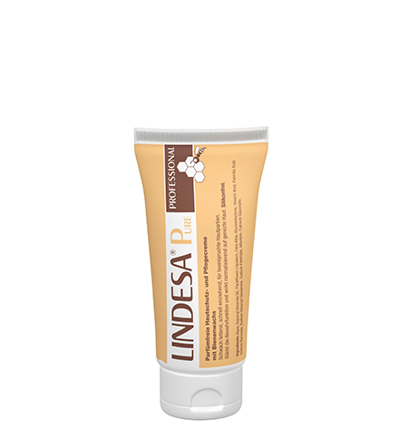 Image LINDESA® PURE Professional | 100 ml <br>(Typ O/W) parfümfrei) Hautschutzcreme mit Bienenwachs<br>(vormals Lindesa)