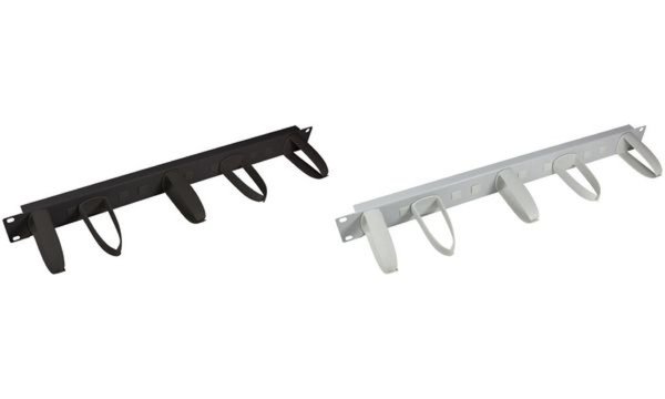 Image LOGILINK 48,30cm (19") Kabelführung, 1 HE, mit 5 flexiblen Haken, grau hellgrau