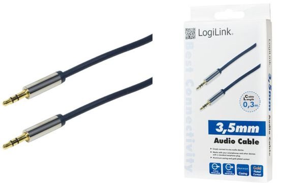 Image LOGILINK Audio Cable 3.5 Stereo M/M, straight, 1,50m, blue