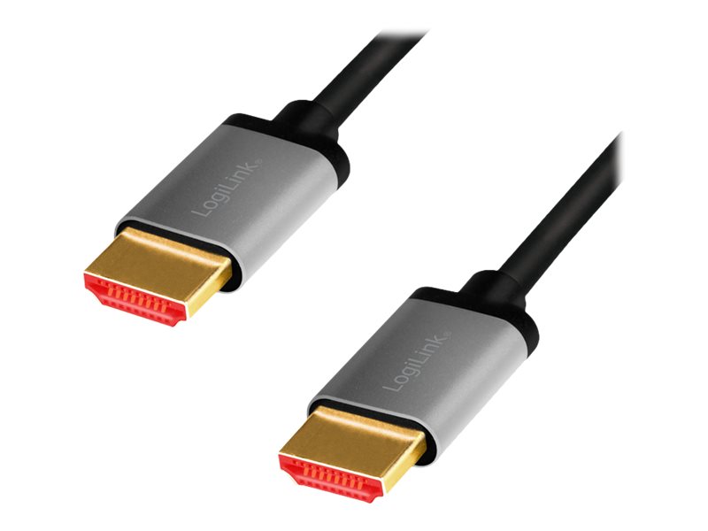 Image LOGILINK HDMI cable, A/M to A/M, 8K/60 Hz, alu, black/grey, 3 m