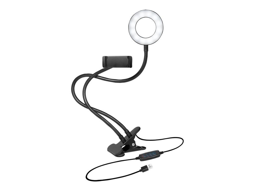 Image LOGILINK LED Ring Fill Light for Smartphone, 8.5 cm, black