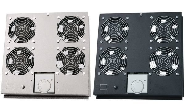 Image LOGILINK Lüftereinsatz für Standschränke, 4 Lüfter, Schwarz