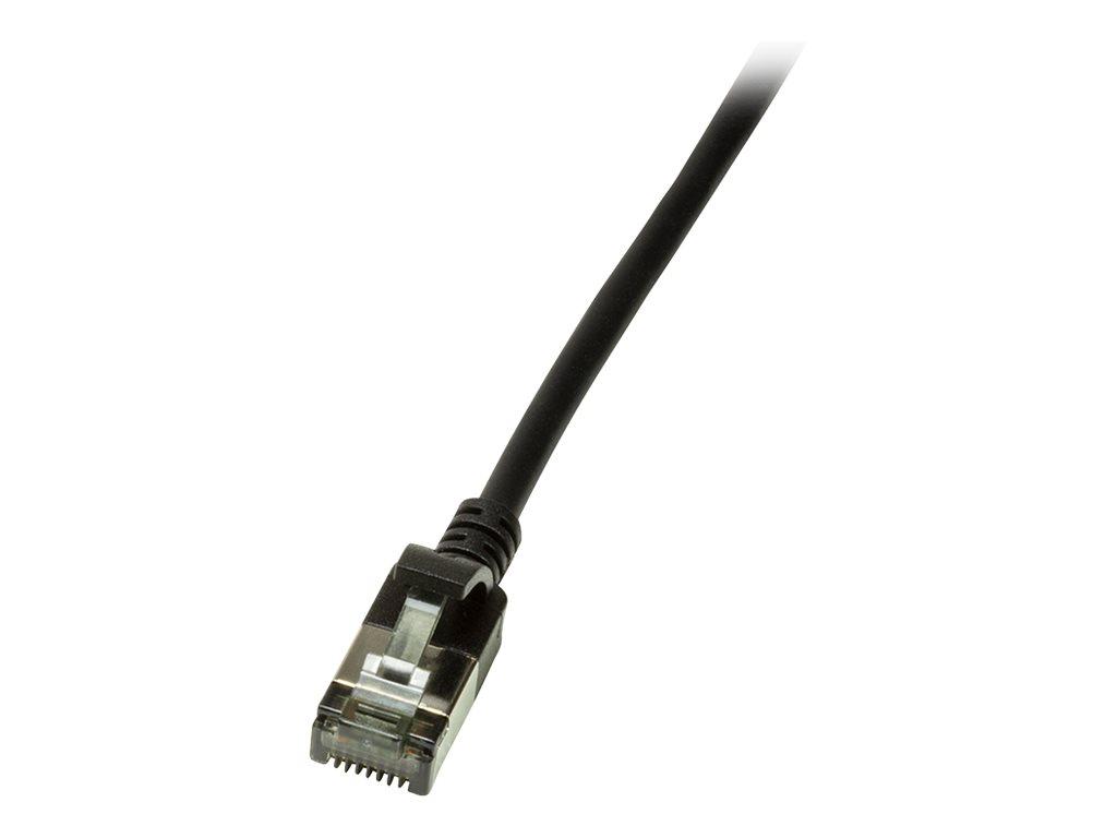 Image LOGILINK Patchkabel CAT6A STP TPE Slimeline schwarz 2,0m