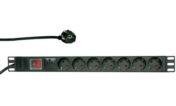 Image LOGILINK Steckdosenleiste Logilink 19" 7fach mit An/Aus Schalter Steckdosenleis