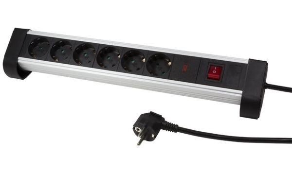 Image LOGILINK Tisch-Steckdosenleiste LogiLink mit 6 Schukon-Steckdosen