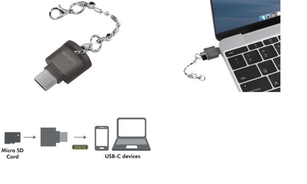 Image LOGILINK USB 2.0 Card Reader als Schlüsselanhänger, schwarz Mini-Format