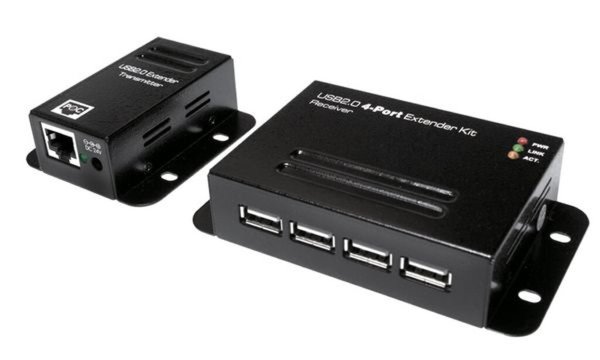Image LOGILINK USB 2.0 Cat.5 Extender bis 50m mit 4-port Hub, POE