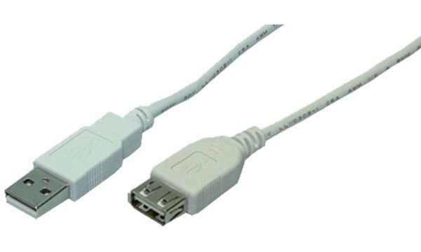 Image LOGILINK USB 2.0 Verlängerungskabel, grau, 3m